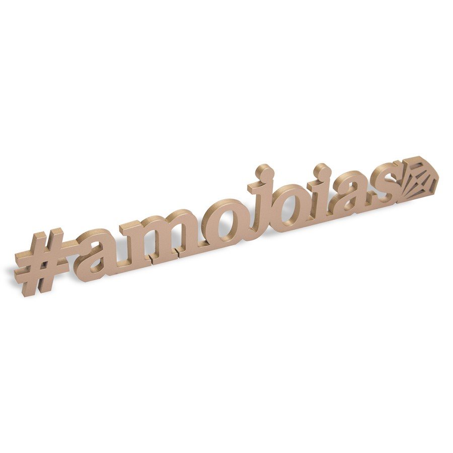 Expositor Decorativo para Vitrine - 17,5x17,5x2 cm. Champagne