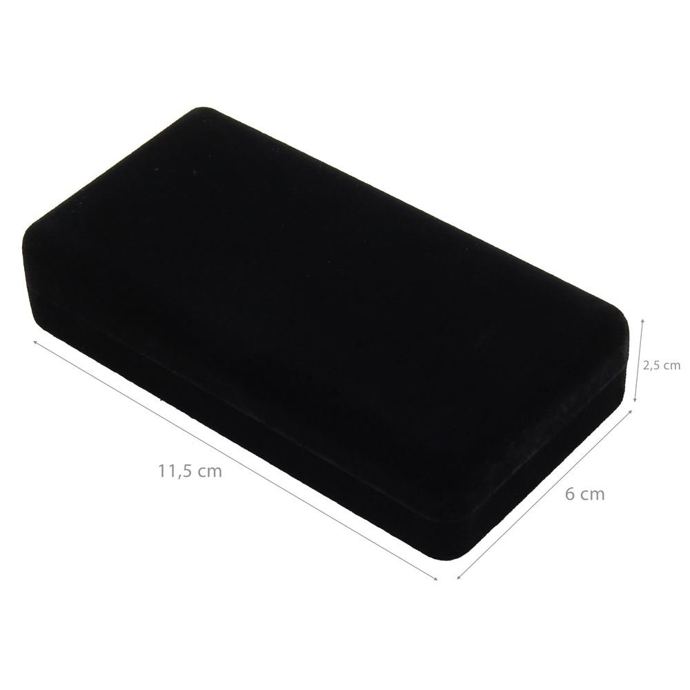Emb. Veludo P/ Garg. e Ping 10x5,5 cm Preto