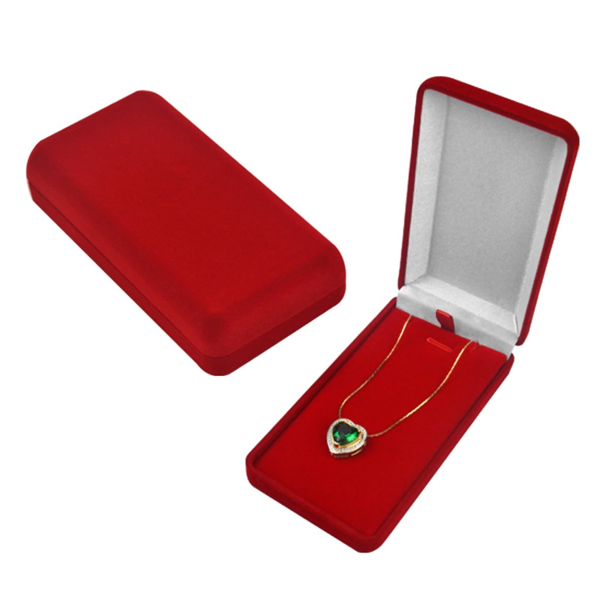 Emb. Veludo P/ Garg. e Ping 10x5,5 cm Vermelho
