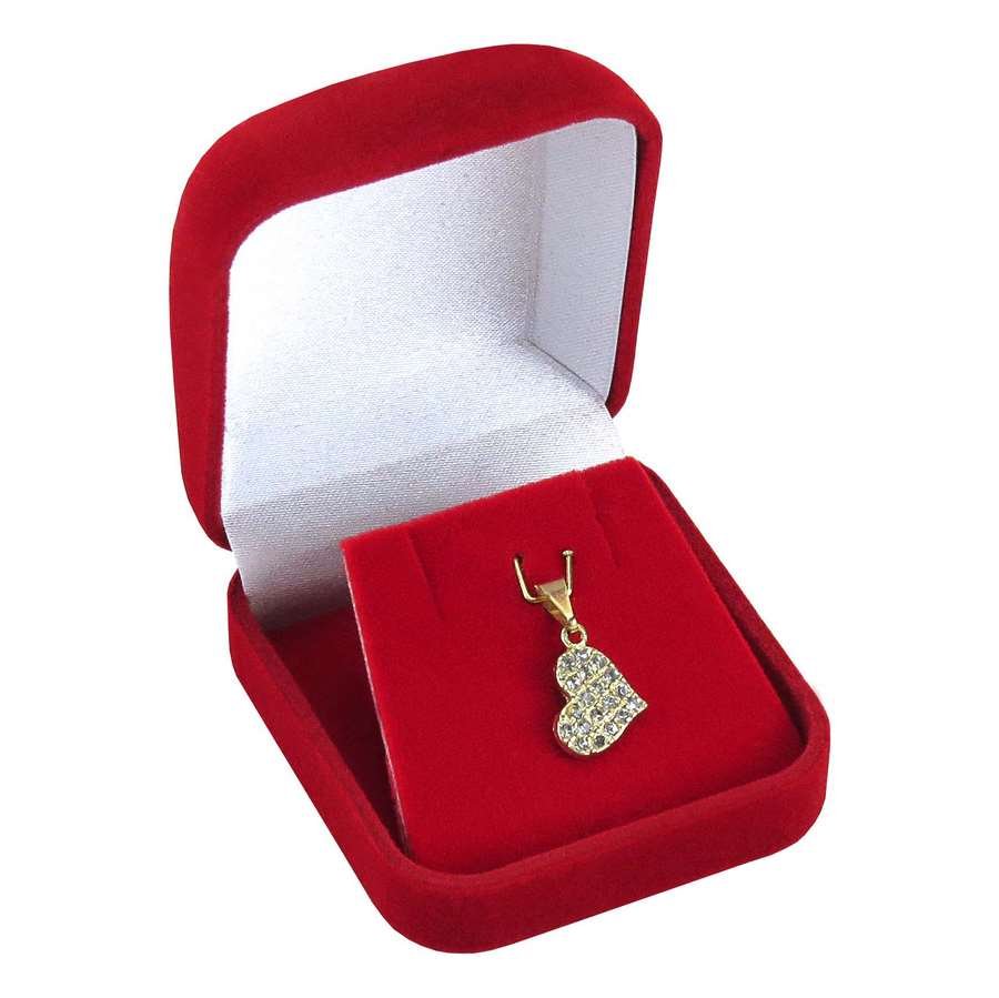 Embalagem para Gargantilha e pingente 5x5 cm Vermelho