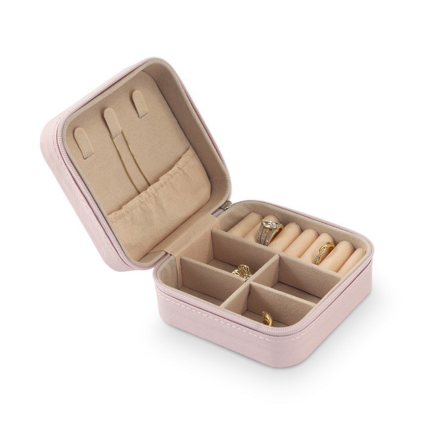 Porta Joias Portátil Rosa