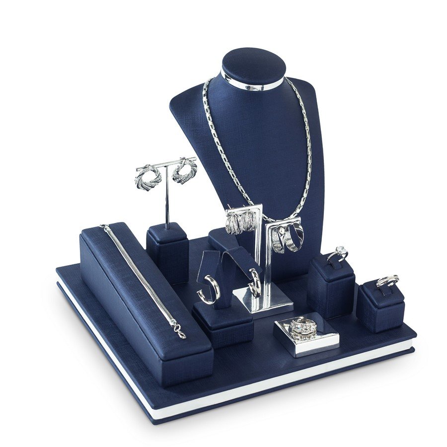 Vitrine de Expositores Deslumbre Dunny Azul Marinho