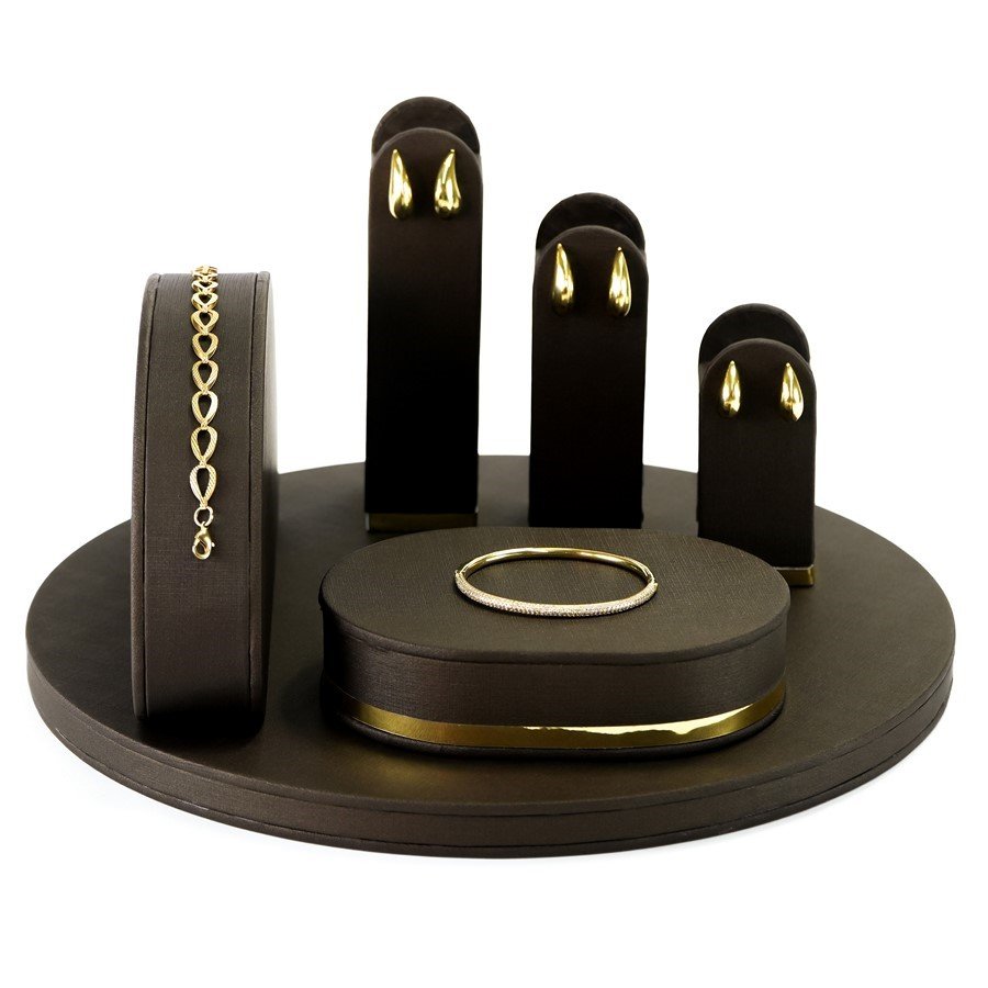 Vitrine Sinfonia Dunny Coffe - Dourado Metalizado