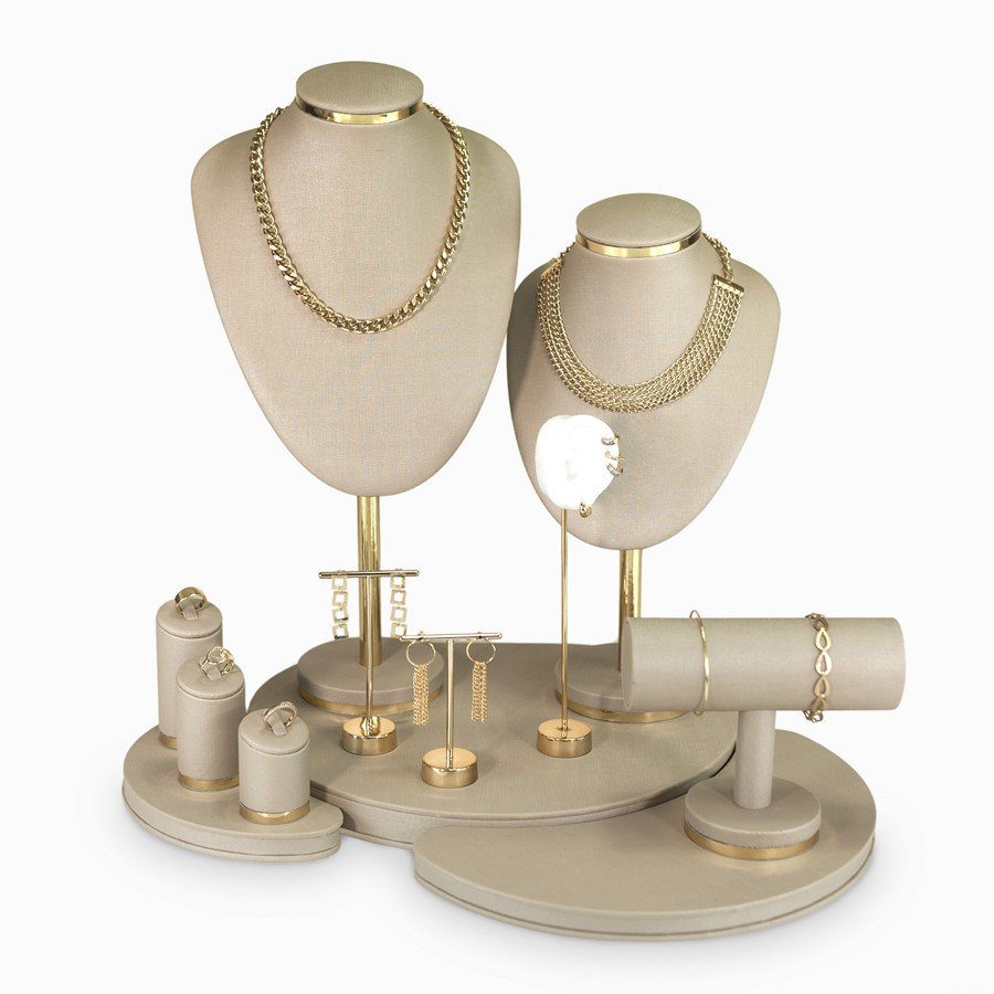 Vitrine Melodia Dunny Champagne - Dourado Metalizado