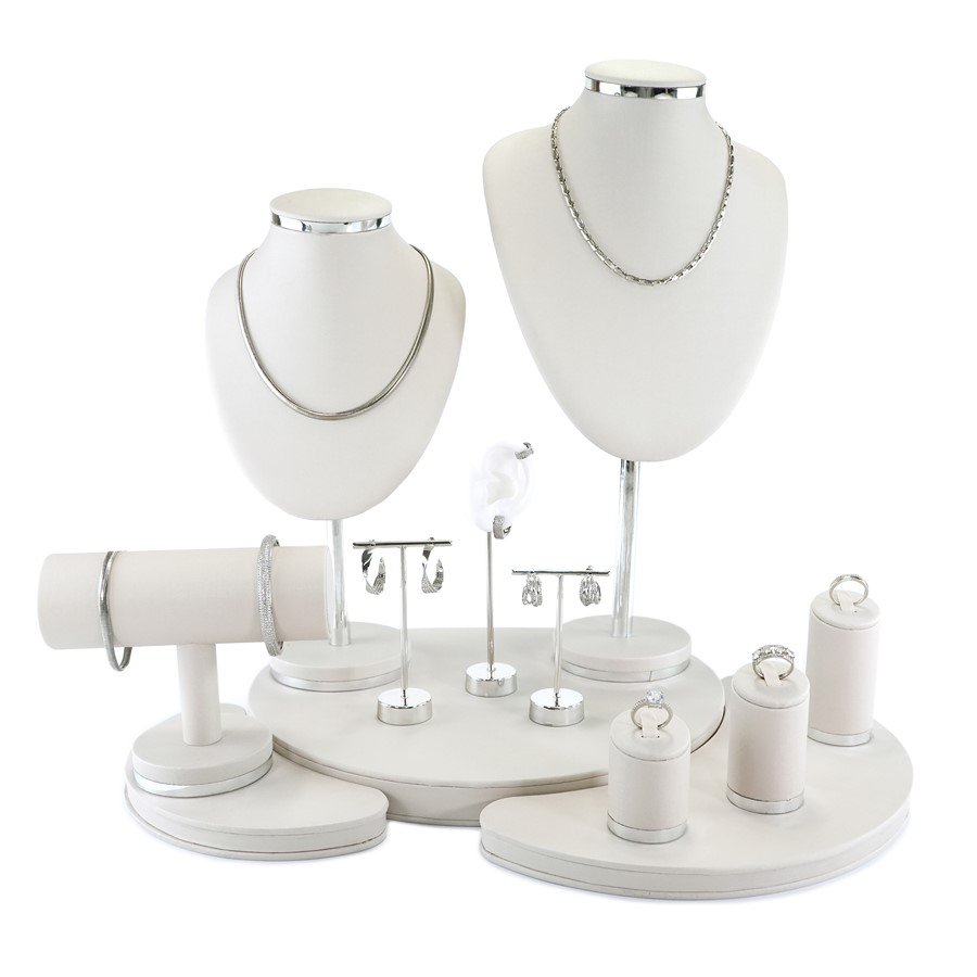 Vitrine Melodia Dunny Off White - Prata Metalizado