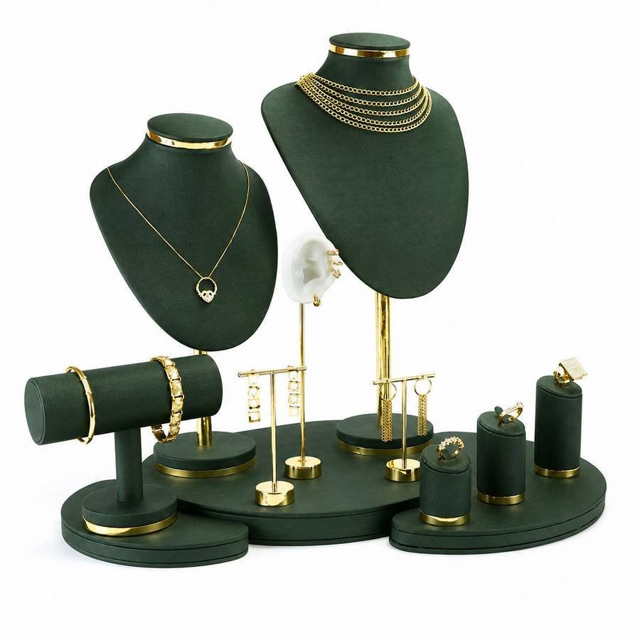Vitrine Melodia Dunny Verde - Dourado Metalizado