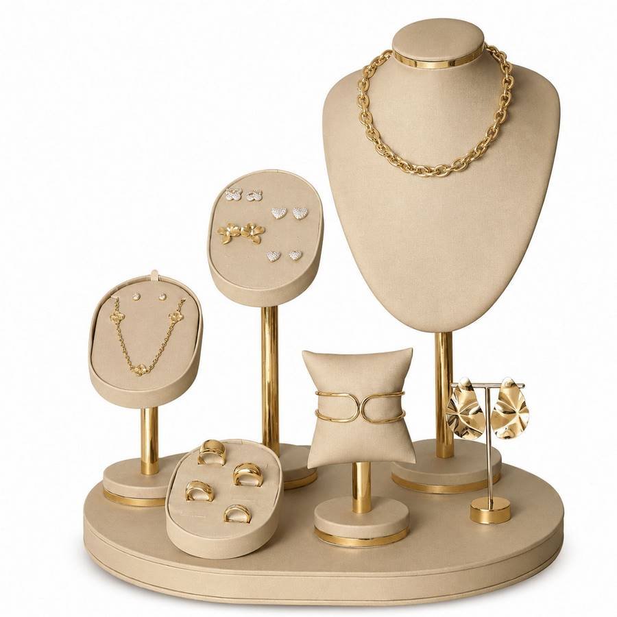 Vitrine Lux Dunny Champagne - Dourado Metalizado