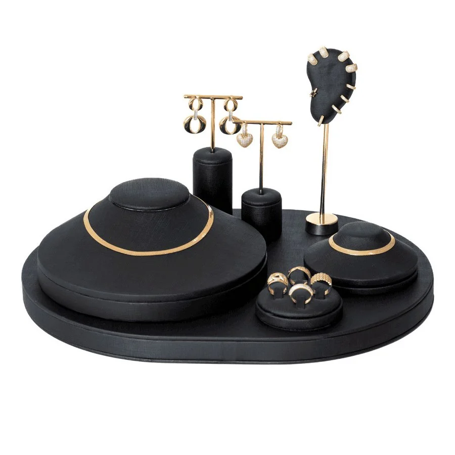 Vitrine Lune Dunny Preto - Dourado Metalizado