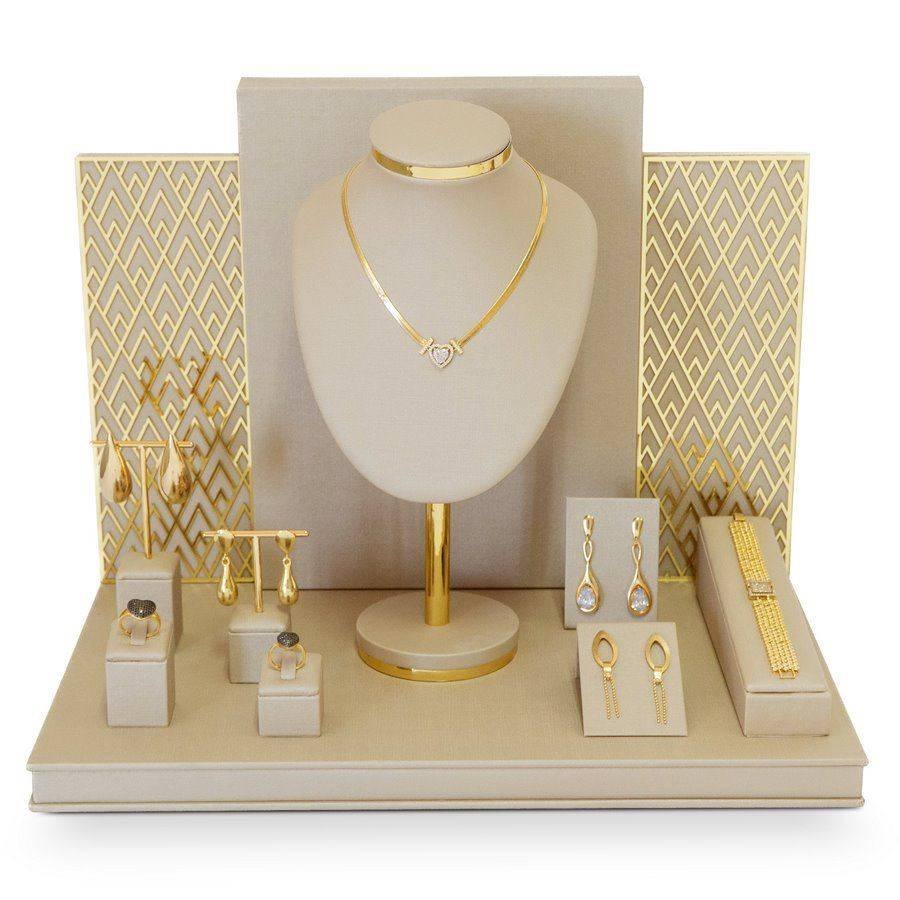 Vitrine Allure Dunny Champagne - Dourado Metalizado