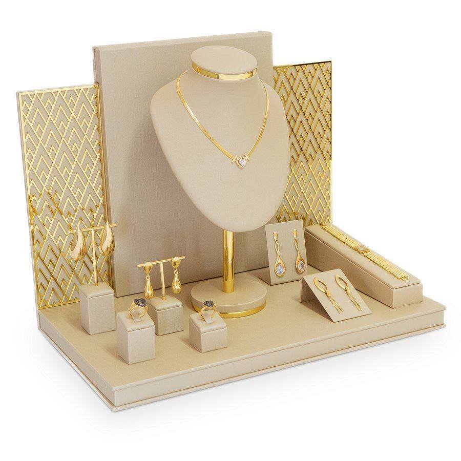 Vitrine Allure Dunny Champagne - Dourado Metalizado