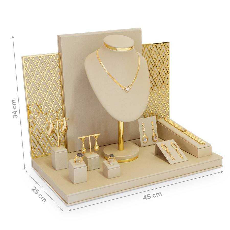 Vitrine Allure Dunny Champagne - Dourado Metalizado