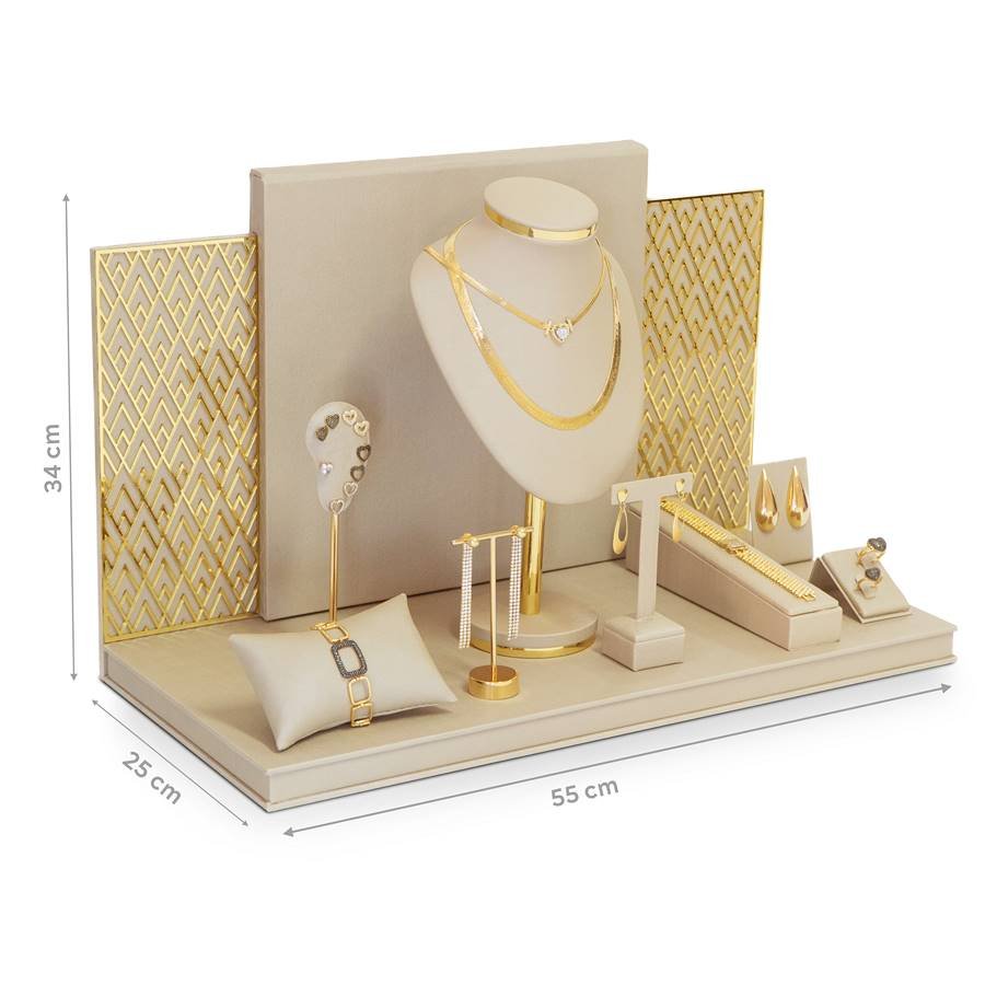 Vitrine Luminne Dunny Champagne - Dourado Metalizado