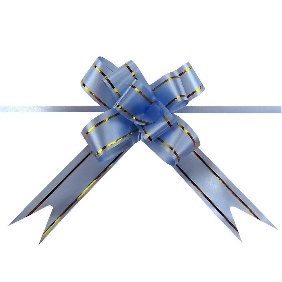 Laço Plástico Para Presente (10 Unidades) - 35 cm. Azul Médio