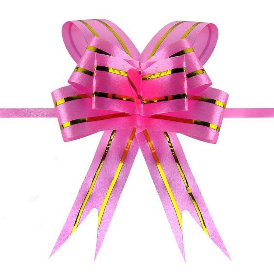 Laço Plástico Para Presente (20 Unidades) - 20 cm. Rosa