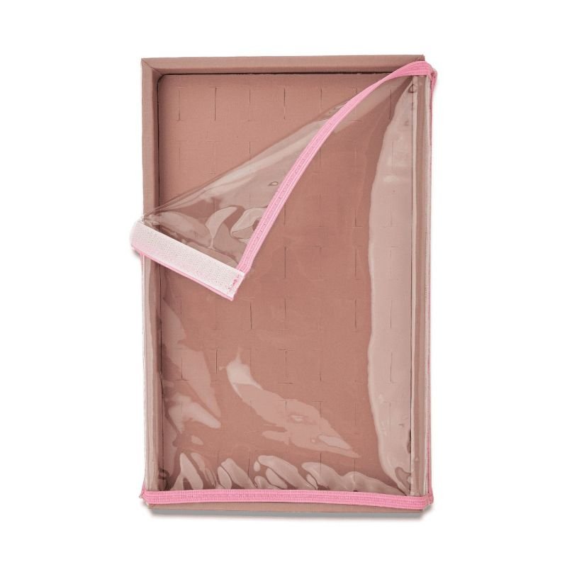 Bolsa para Bandejas de Jóias - 18x28,5x3,3 cm. Bolsa Reptil Rosê Metalizado - Bandeja Dunny Rosa Cha